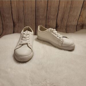 Night Time My Time all white womens tennis shoes